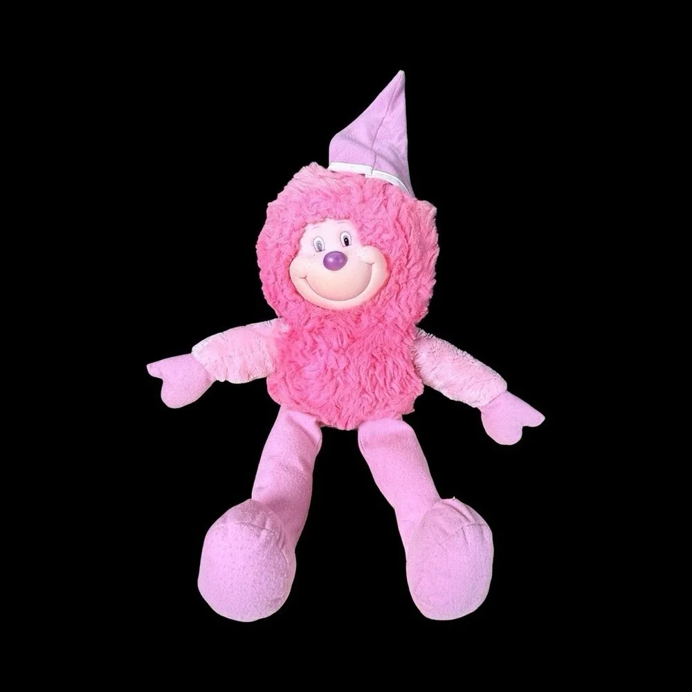 Flower Pets Pink Sprite Fairy Rubber Face Plush‎ Soft Stuffed Animal Toy 1984